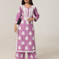 Aarohi Lavender Chikankari Kurta with Palazzo Set