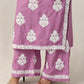 Aarohi Lavender Chikankari Kurta with Palazzo Set