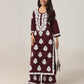 Aarohi Deep Maroon Chikankari Kurta with Palazzo Set