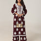 Arohi Deep Maroon Rayon Kurta Pant set