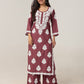 Aarohi Burgundy Chikankari Kurta with Palazzo Set