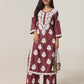 Arohi Burgundi Rayon Kurta Pant set