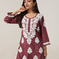 Arohi Burgundi Rayon Kurta Pant set