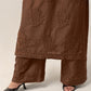 Avira Brown Floral Embroidered Kurta with Palazzos