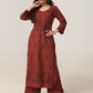 Aayat Rust Rayon Kurta Pant set