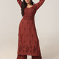Aayat Rust Rayon Kurta Pant set