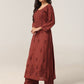 Aayat Rust Rayon Kurta Pant set
