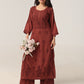 Aayat Rust Rayon Kurta Pant set