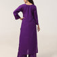 Gulistaan Purple 2 piece Rayon Kurta Plazzo set