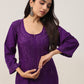 Gulistaan Purple 2 piece Rayon Kurta Plazzo set