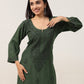 Gulistaan Green 2 piece Rayon Kurta Plazzo set