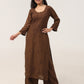 Gulistaan Brown 2 piece Rayon Kurta Plazzo set