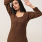 Gulistaan Brown 2 piece Rayon Kurta Plazzo set