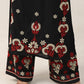 Sanvi Black Floral Embroidered Kurta with Palazzo Set