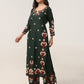 Sanvi Green Floral Embroidered Kurta with Palazzo Set