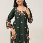 Sanvi Green Floral Embroidered Kurta with Palazzo Set