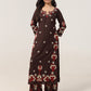 Sanvi Brown Floral Embroidered Kurta with Palazzo Set
