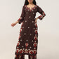 Sanvi Brown Floral Embroidered Kurta with Palazzo Set