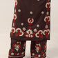 Sanvi Brown Floral Embroidered Kurta with Palazzo Set