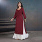 Amber Maroon Long Rayon Kurta