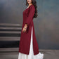 Amber Maroon Long Rayon Kurta