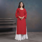 Amber Red Long Rayon Kurta