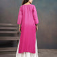 Amber Deep Pink Ombre Long Rayon Kurta