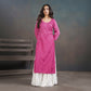 Amber Deep Pink Ombre Long Rayon Kurta