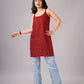 Eira Maroon Viscose Strappy Kurta