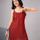 Eira Maroon Viscose Strappy Kurta