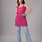 Eira Deep Pink Viscose Strappy Kurta