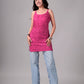 Eira Deep Pink Viscose Strappy Kurta