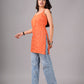 Eira Rust Orange Viscose Strappy Kurta