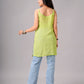 Eira Lime Green Viscose Strappy Kurta
