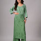 anora Sage Green Rayon Kurta Pant set