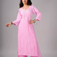 anora Baby Pink Rayon Kurta Pant set