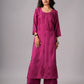 anora Smoky Purple Pink Rayon Kurta Pant set