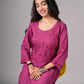 anora Smoky Purple Pink Rayon Kurta Pant set