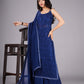 Ramya Navy Blue Suit Set