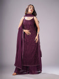 Ramya Wine Suit Set