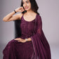 Ramya Wine Suit Set