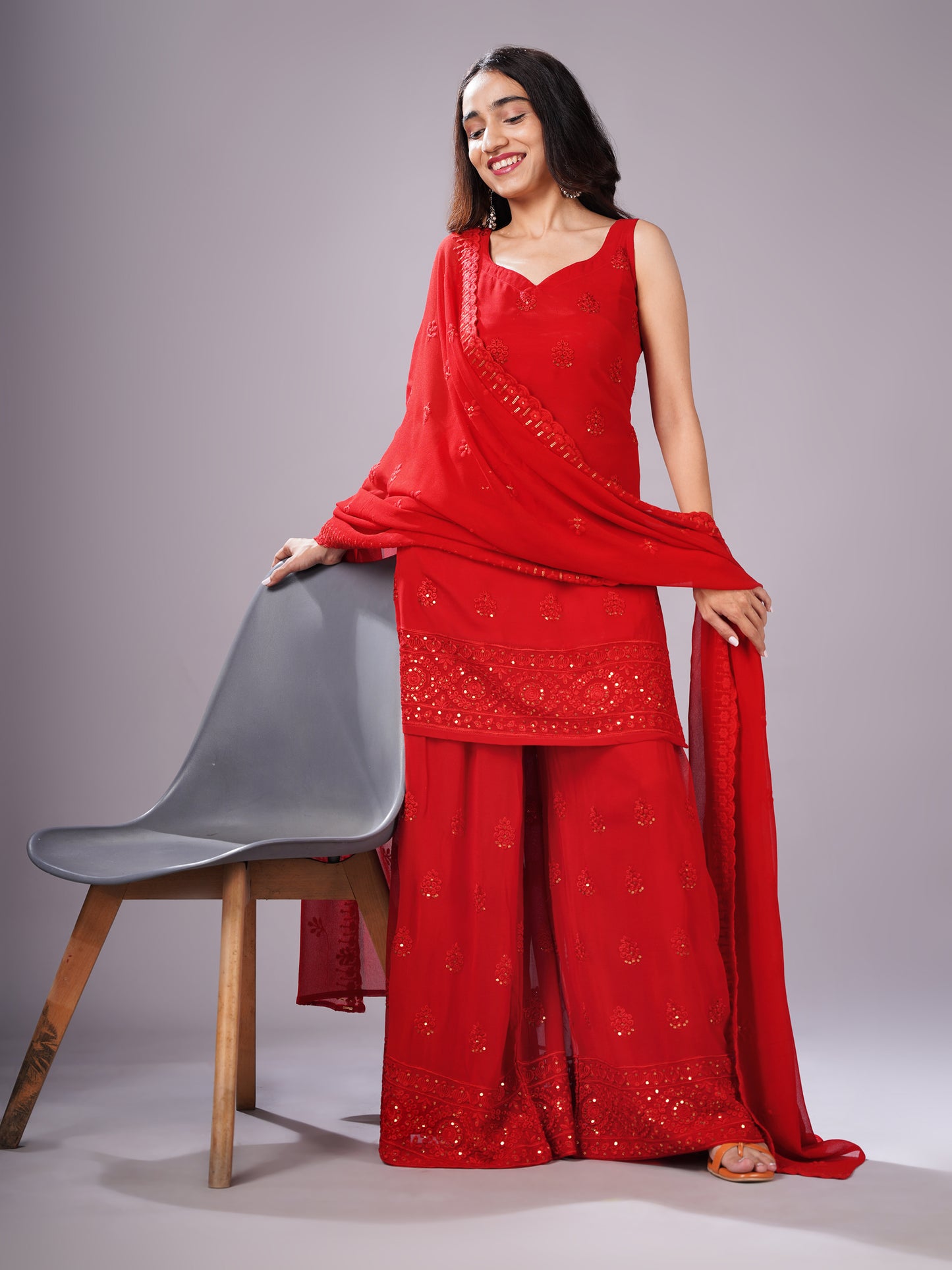 Ruhanika red Suit Set