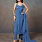 Falak Sapphire Blue Noodle Strap 3 Piece Kurta set