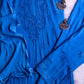 Falak Sapphire Blue Noodle Strap 3 Piece Kurta set