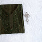 Mirha Moss Green Rayon Sequin embllished Long Kurta