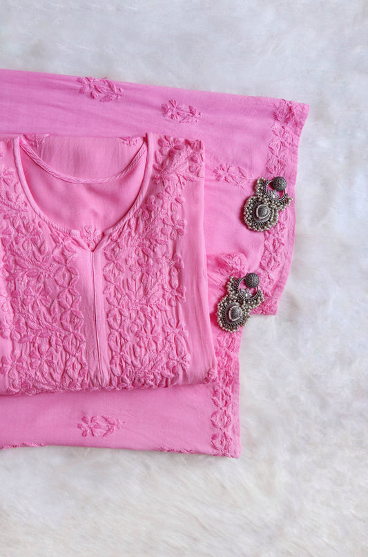 Ulfat Baby Pink 2 piece Rayon set