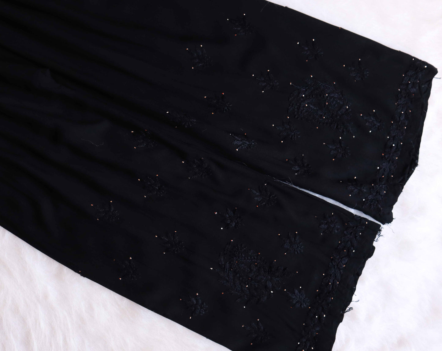 Gulistaan Black 2 piece Rayon Kurta Plazzo set