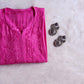 Amber Deep Pink Ombre Long Rayon Kurta
