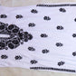 ANTARA White & Navy Blue Long Rayon kurta