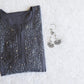 Mirha Grey Rayon Sequin embllished long Kurta